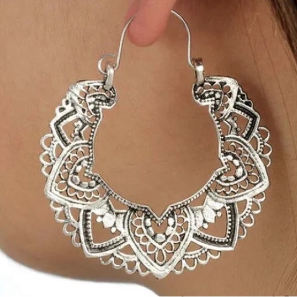 Jewelry - Sterling Siver Handcrafted Boho Earrings 3”